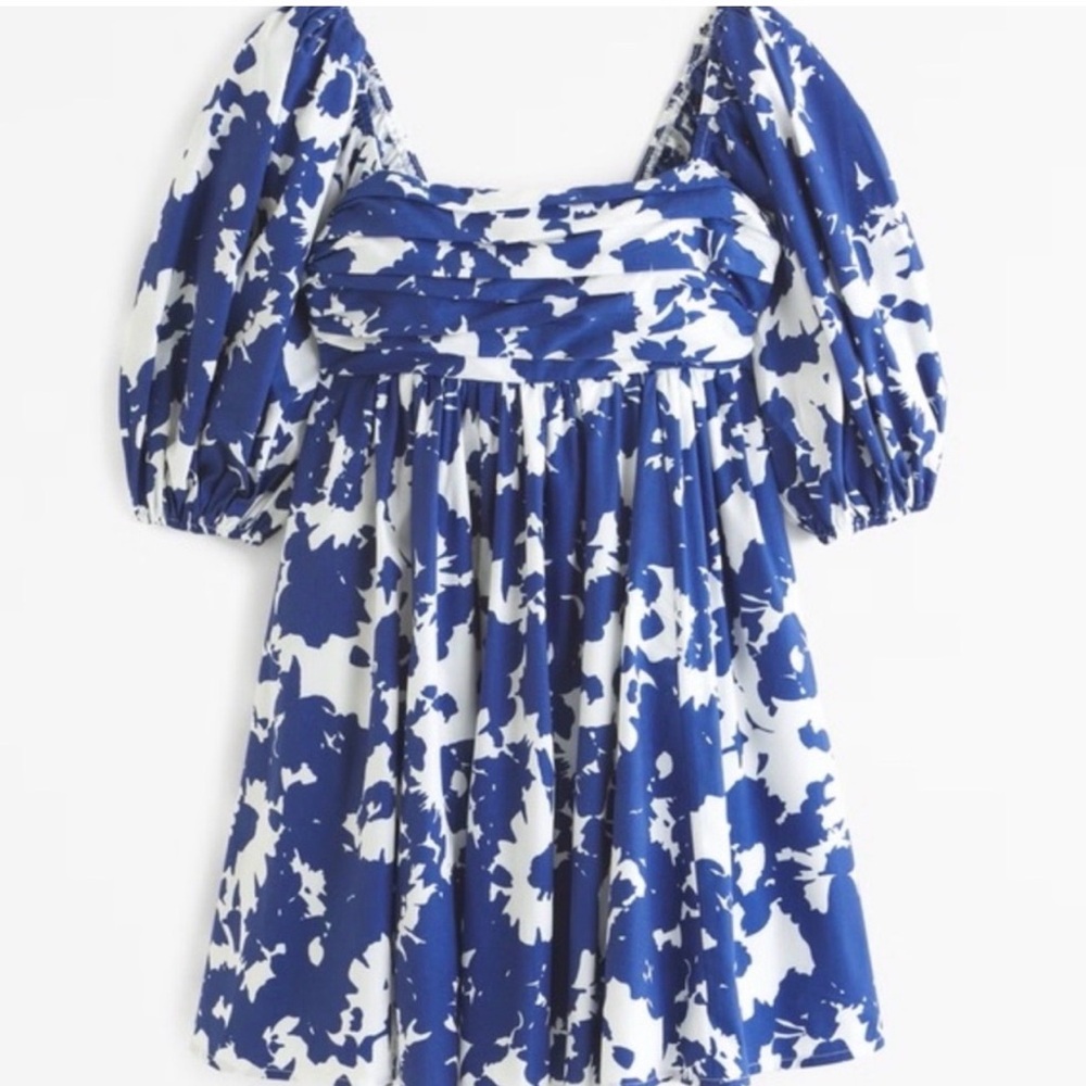 Abercrombie & Fitch Blue and White Floral Mini Dress